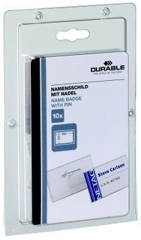 DURABLE Namensschild 8606/19 30x60mm 10 Stück