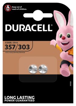 Duracell knopfbatterie specialty 357/303 v357, v303, sr44w,1.5v 2 stück - Duracell-357-303-5000394013858