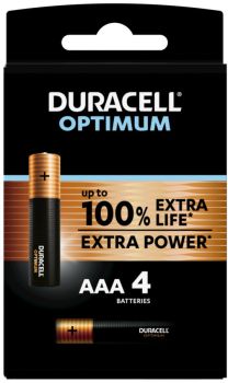 Duracell batterie optimum 4-137516 aaa, lr03, 1.5v 4 stück - Duracell-4-137516-5000394137516