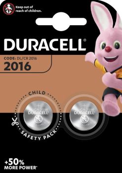 DURACELL Knopfbatterie Specialty CR2016 B2 CR2016, 3V 2 Stück