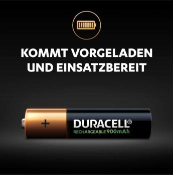 Duracell recharge ultra precharged dx2400 aaa, 850 mah, 1.2v 4 stück - Duracell-dx2400-5000394203822-02.jpg