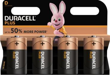 DURACELL Batterie Plus Power MN1300 D, LR20, 1.5V 4 Stück