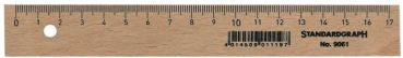 DUX Holzlineal 17cm 9061 unlackiert