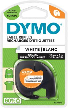 DYMO Schriftband LetraTag 12mmx2m S0718850 weiss, bügelbar