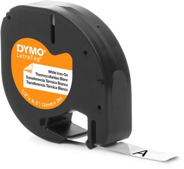 DYMO Schriftband LetraTag 12mmx2m S0718850 weiss, bügelbar