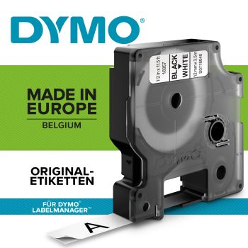 DYMO Schriftband D1 schwarz/transp. S0720500 12mm/7m