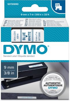 DYMO Schriftband D1 S0720690 blau/weiss 9mm/7m