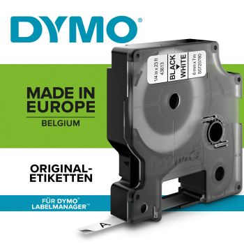 DYMO Schriftband D1 schwarz/weiss S0720780 6mm/7m