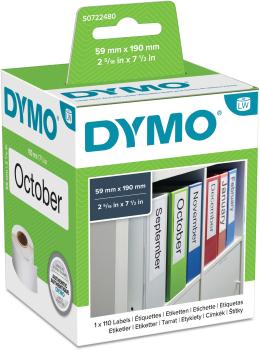 DYMO Ordner-Etiketten breit S0722480 permanent 190x59mm