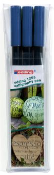 EDDING Calligraphy 1255 Set 2-5mm 1255-17-E stahlblau 3 Stück