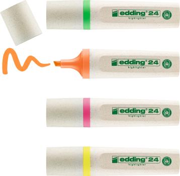 Edding ecoline textmarker 24 2-5mm 24-e4 4-farbig - Edding-24-e4-4004764917723-03