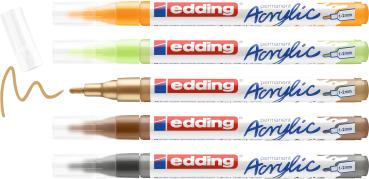 EDDING Acrylmarker 5300 1-2mm 4-5300-5S-1 Nature Set 5 Stück