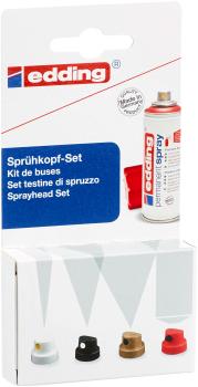 EDDING Sprühkopfset 5200-SET 4 Farben/6 Stück Blister