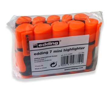 EDDING Textmarker mini Refill-Bag 7-66 neonorange 10 Stück