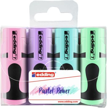 EDDING Textmarker mini 7 1-3mm 7-E4-pas Pastell 4 Stück