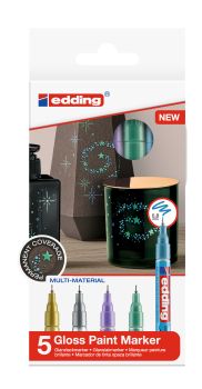 EDDING Gloss Paintmarker 780 0.8mm 780-E5-met ass2 metallic 5 Stück