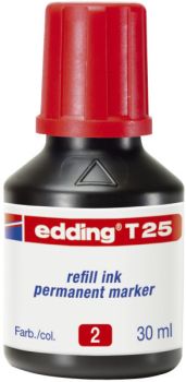 EDDING Nachfülltuschen T25 T-25-2 rot 30ml