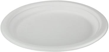 EJS Teller aus Bagasse 23cm 3142.2002 weiss 50 Stk.