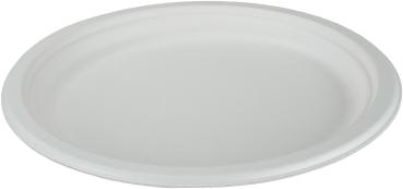 EJS Teller aus Bagasse 26cm 3142.2003 weiss 50 Stk.