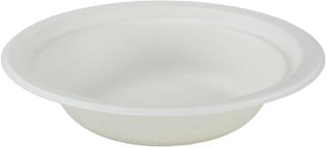 EJS Schale aus Bagasse 4dl, 18cm 4142.2002 weiss 50 Stk.