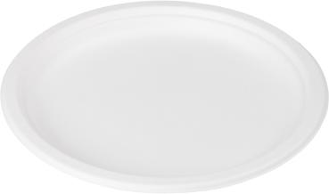 ELCO Teller aus Bagasse 18cm 10010020-016 weiss, 25Stk.