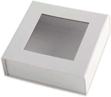 ELCO Geschenkbox m. grossem Fenster 82111.10 weiss, 15x15x5cm 5 Stk.