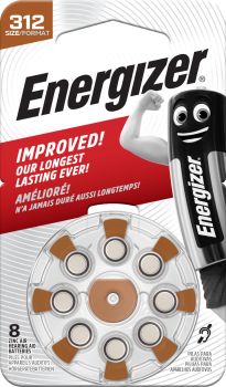 ENERGIZER Batterie E301431801 Hörgerät 312, 8 Stück