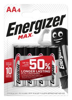 Energizer batterien max aa 1.5v e303323700 lr6/am3 4 stück - Energizer-e303323700-7638900437645