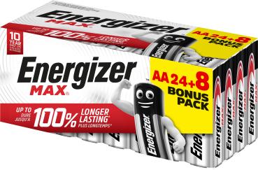 ENERGIZER Batterien Max E303896200 AA/LR6 24+8 Stück