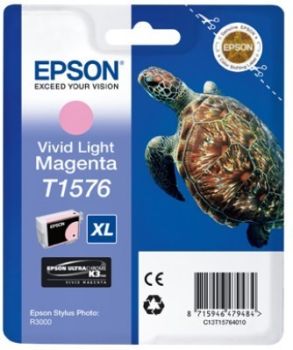 EPSON Tintenpatrone vivid light mag. T157640 Stylus Photo R3000 26ml