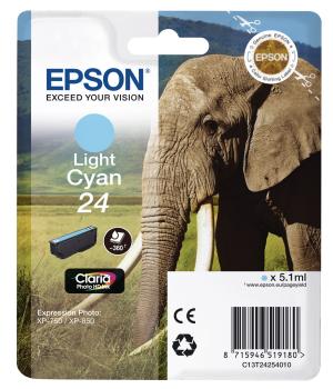 EPSON Tintenpatrone light cyan T242540 XP 750/850 360 Seiten