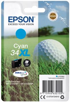 EPSON Tintenpatrone XL cyan T347240 WF-3720/3725DWF 950 Seiten