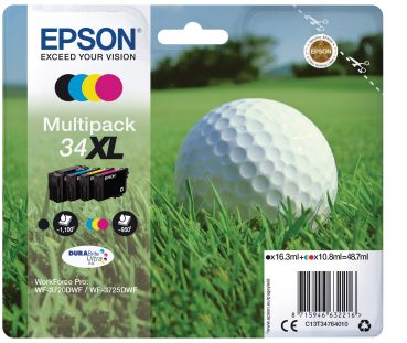 EPSON Multipack Tinte XL CMYBK T347640 WF-3720/3725DWF 4-color