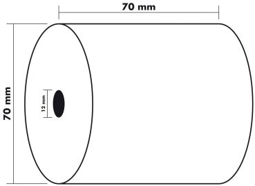 EXACOMPTA Rollen Offset Papier 10Stk. 40513E 70x70mmx40m für Kasse