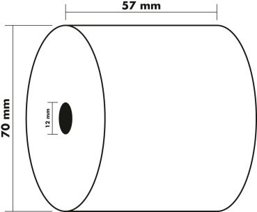 EXACOMPTA Rolle Offset Papier 10Stk. 40592E 57x70mmx40m für Kasse