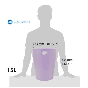 EXACOMPTA Papierkorb Ecobin 15 l 45364D Aquarel, malve