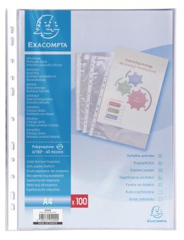 EXACOMPTA Zeigetaschen, glatt A4 5000E PP, gelocht, 60my