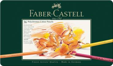 FABER-CASTELL Farbstift Polychromos 110036 36er Metallschachtel