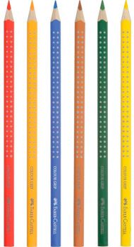 FABER-CASTELL Farbstifte Colour GRIP 112406 6 Farben