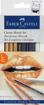 FABER-CASTELL Zeichenset Klassik 114004 Bleistift,Papier, Pitt Oil