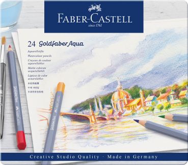 FABER-CASTELL Goldfaber Aquarellstift 114624 24er Metalletui