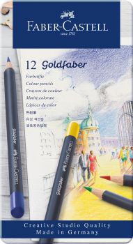 FABER-CASTELL Goldfaber Farbstift 114712 12er Metalletui