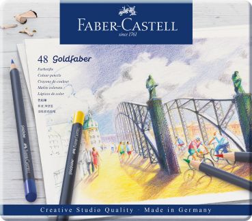 FABER-CASTELL Goldfaber Farbstift 114748 48er Metalletui