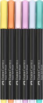 FABER-CASTELL Fasermaler Black Edition 116453 Pastell 6er Etui