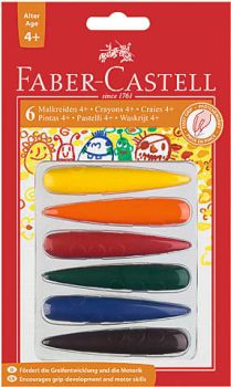 FABER-CASTELL Kreiden Finger 120404 6 Farben Set