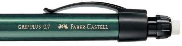 FABER-CASTELL Druckbleistift GRIP PLUS 0.7mm 130700 metallic-grün, Radierer