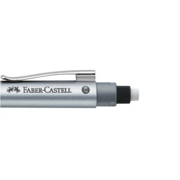 FABER-CASTELL Druckbleistift GRIP 2011 B 131211 silber, mit Radierer 0.7mm