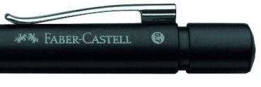 FABER-CASTELL Druckbleistift GRIP 2011 B 131287 schwarz met., Radierer 0.7mm