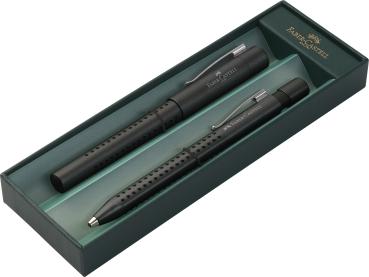 FABER-CASTELL Set Grip 2011 M 140983 schwarz,Füller/Kugelschreiber