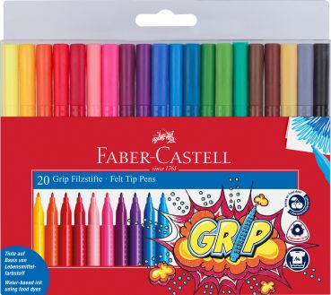 FABER-CASTELL Grip Colours 155320 20 Farben, Etui